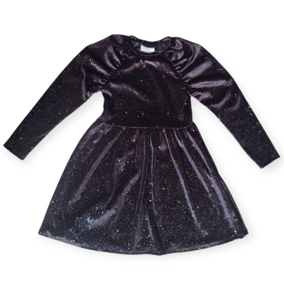 dívčí večerní šaty, černé s flitry