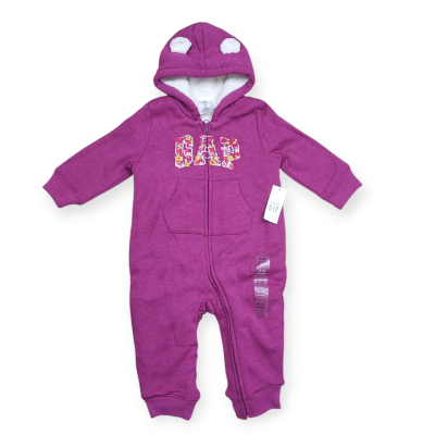 GAP dívčí zateplený overal s kožíškem , výšivka květinové...