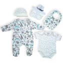 5-ti dílná kojenecká soupava se zvířátky
