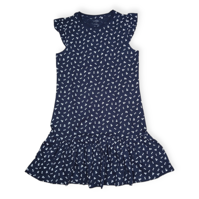 dívčí letní šaty Name it, třešně, tm. modré