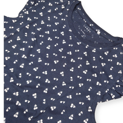 dívčí letní šaty Name it, třešně, tm. modré