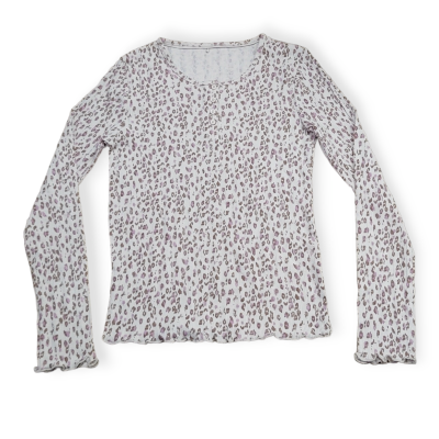 dívčí žebrované triko George , béžové, zvířecí vzor