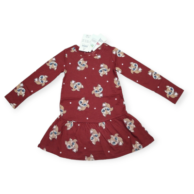 dívčí šaty, vínové, veverky