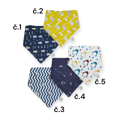 Bavlněný bryndáček , šáteček, oboustranný