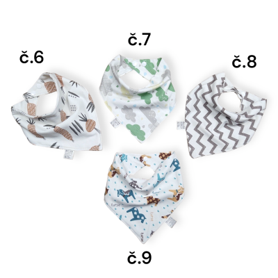 Bavlněný oboustranný bryndáček , šáteček